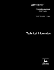 John Deere 2950 Tractor Service Manual Repair Shop Technical Book