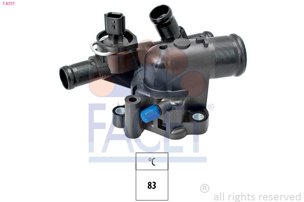 Thermostat de liquide de refroidissement FACET 7.8737 pour réguler la température du moteur