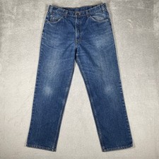 Vintage 80s Levi's 540 Jeans Mens 36x29 Blue Made in USA Brown Leather Tab Tag