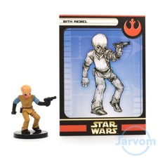 Star Wars Miniatures Universe 44/60 Bith Rebel w/ Card COMBO Ship