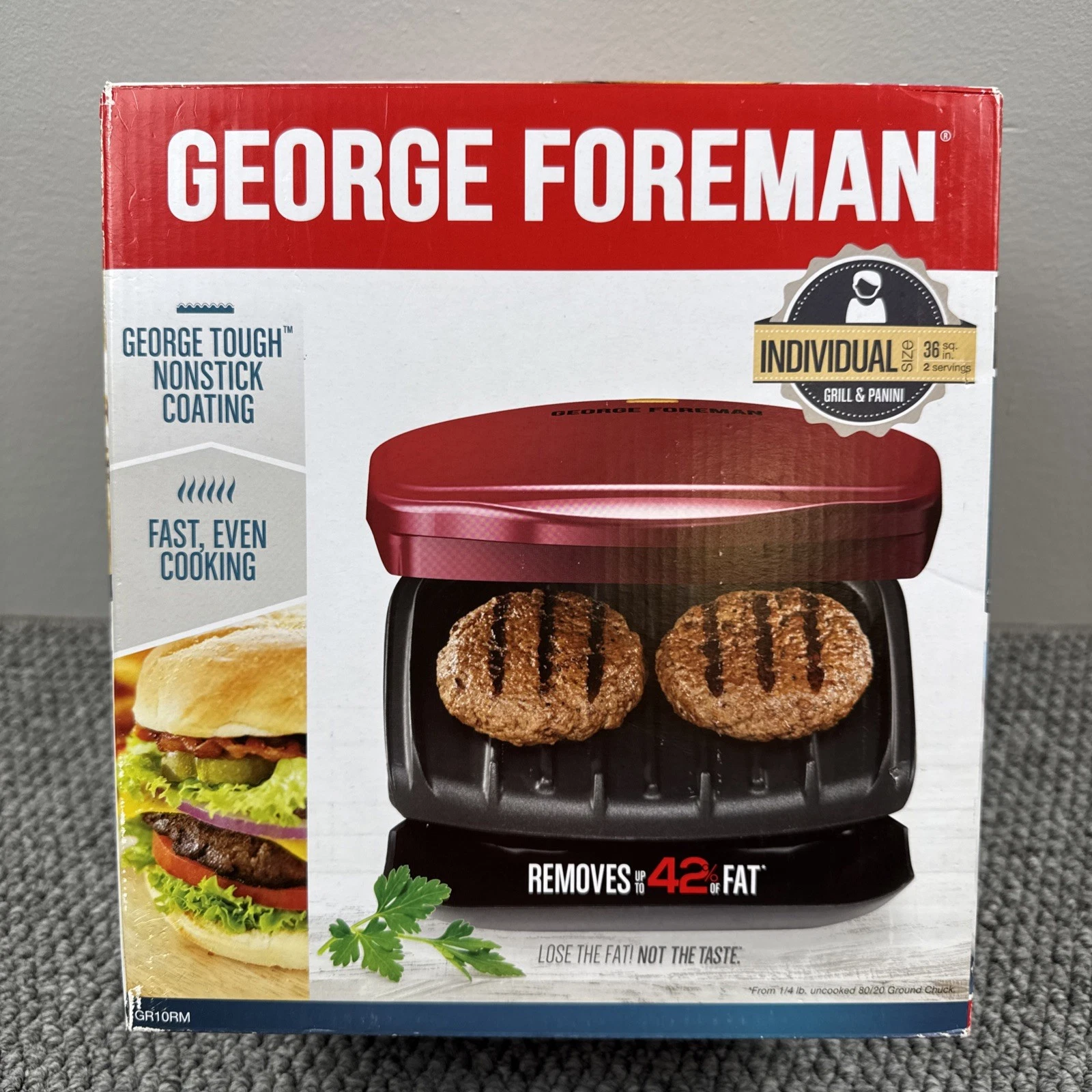 George Foreman 2 Serving Electric Indoor Grill Panini NEW IN BOX
Opens in a new window or tab