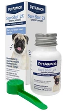 Sure Shot Liquid De-Wormer for Dogs and Puppies - Effective Roundworm Treatment