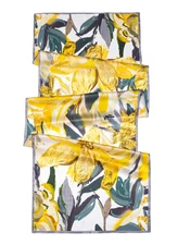 100% Silk mulberry Scarf Women shawl Wrap neckerchief  floral yellow MY200-10