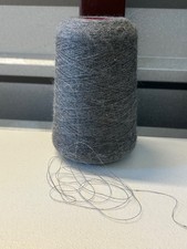 Spool Cone Peruvian COBWEB Alpaca Wool Yarn Mix 1lb 2oz 534gr 1244 Grey Mix D