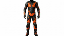 Motorcycle Racing Suit One Piece Genuine Cow Leather Track Bike Protective Gear