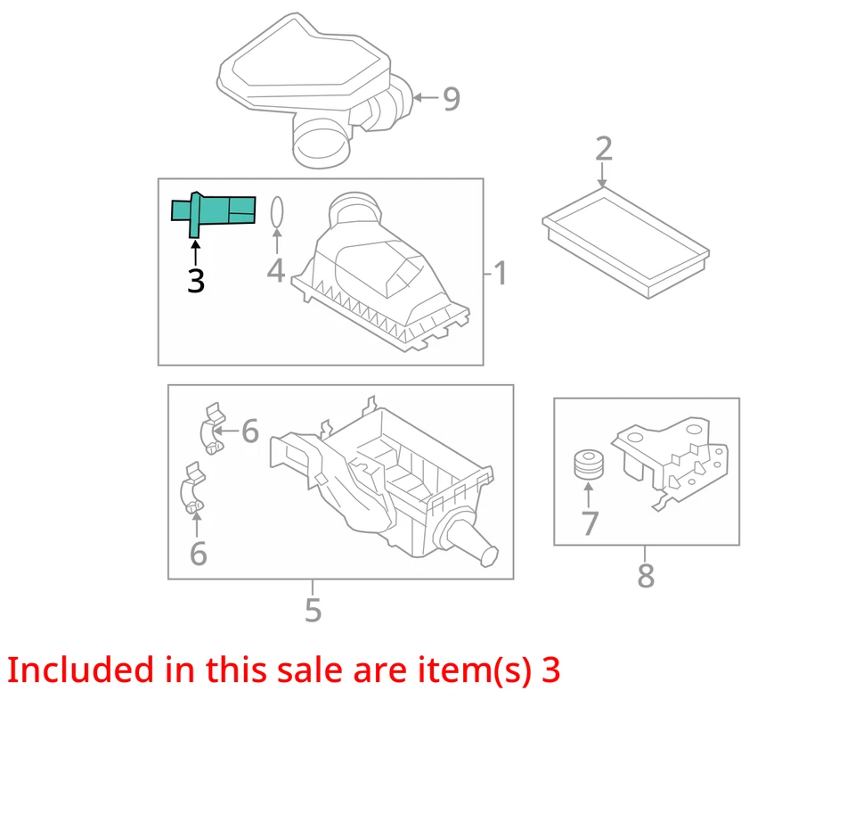 2009 Lincoln MKZ Mass Air Flow Meter Sensor MAF OEM 119K Miles - LKQ396185027 - Изображение 4 из 4