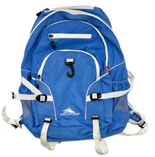 High Sierra Blue Backpack With Suspension Strap System And Tech Spot