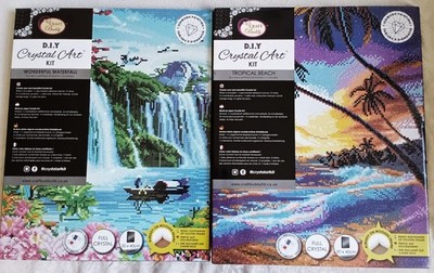 Craft Buddy Diamond Painting - 2er Set Neu &Ovp- Waterfall und Tropical Beach