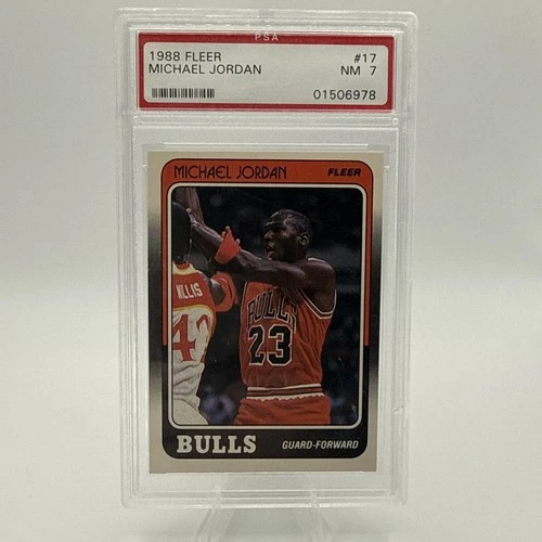 1988-89 Fleer - Michael Jordan #17 PSA 7 Near Mint NM Chicago Bulls