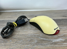 Microsoft Wheel Optical Beige Mouse USB PS2 Compatible X08-18741 cleaned/tested
