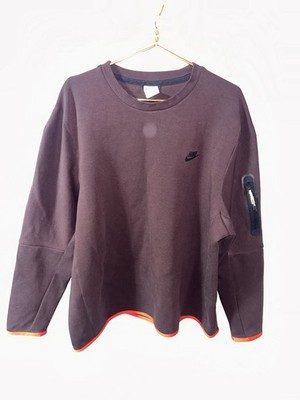 Nike Sportswear Men's 2XL Tech Fleece Crewneck Activewear Brown Basalt