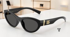 DOLCE & GABBANA DG6207 501 87 Black Dark Grey 54 mm Women's Sunglasses