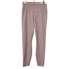 Varley Luna 7/8 Length Crop Athletic Leggings Size M Blush Croc Gym Workout NWT