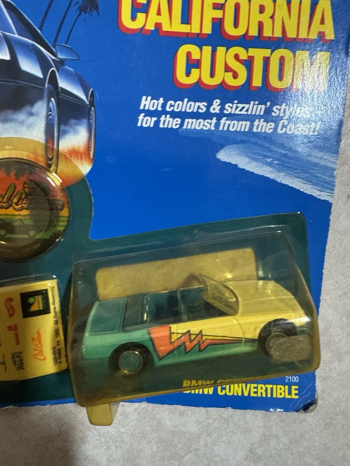 BMW Convertible Mattel Malasia California Custom 1990 Hot Wheels vintage Foto 2 de 4