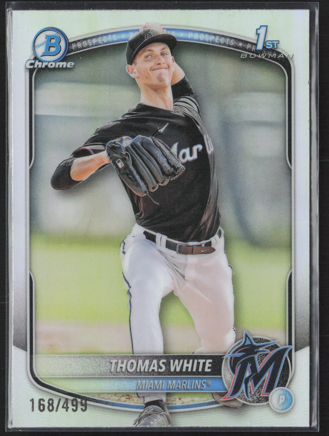 2025 Bowman #BCP-69 Thomas White Chrome Prospects Refractor #/499