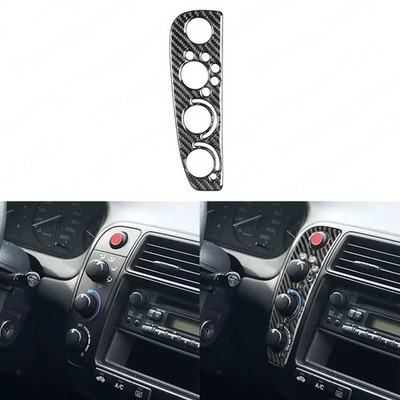 Real Carbon Fiber Central AC Climate Control Panel Cover For Honda Civic 1999-00
