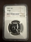 1957 Franklin Half Dollar Proof NGC PF 68 PR 68 Gem Silver Coin 50C