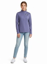 Girls Under Armour Sweatshirt XL Purple Black ColdGear