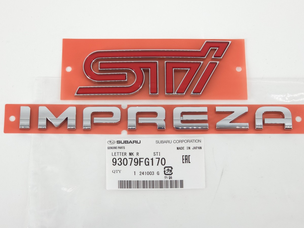 OEM Subaru 2008 - 2014 Impreza WRX STI Rear Trunk Emblem Nameplate