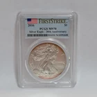 2016 $1 American Silver Eagle PCGS MS70 First Strike 30th Anniversary Toning