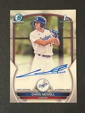Chris Newell 2023 Bowman Chrome 1st Auto Dodgers 