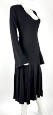 $1.3K Michael Kors Black Cocktail Dress 8 US 44 IT M Stretch Flare Runway Auth