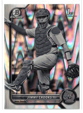 2022 1st Bowman Draft B&W RAYWAVE RC Jimmy Crooks III #BDC-178! Cardinals Rookie