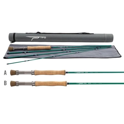 TFO Blitz 10wt 9ft 4pc Fly Fishing Rod w/ Rod Sock and Rod Tube (TF 10 90 4 BZ)