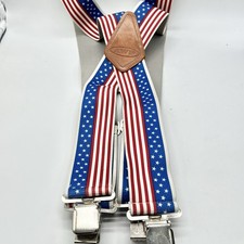 AWP USA Flag Suspenders Americana Stars Stripes Adjustable 2  Braces