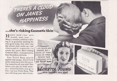 LUX Soap Loretta Young 6''x8''  Print Ad 1937