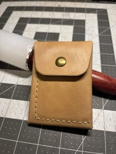 Handmade Leather Vertical Pocket Bifold Wallet   Slim  Durable