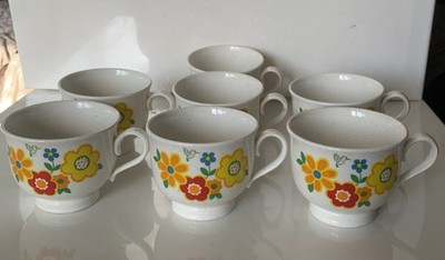Vintage Versatone By Noritake  Crazy Quilt  Tea Cups SEE DESCRIPTION