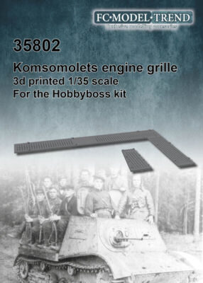 FC Model Trend 1/35 Komsomolets Engine Cover Grilles for HobbyBoss kits