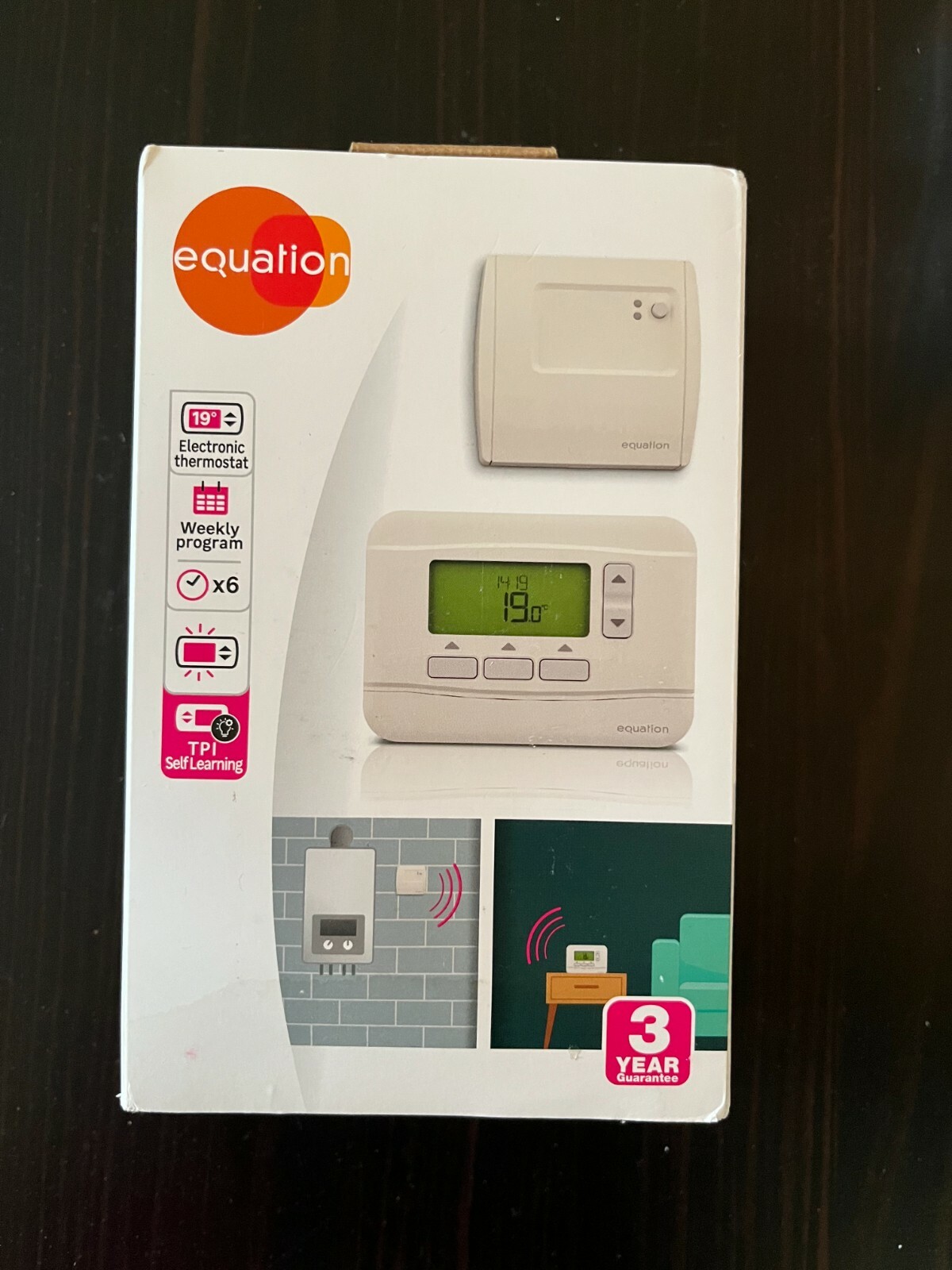 Thermostat programmable sans fil EQUATION Th50 régulateur chauffage