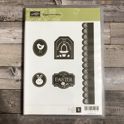 Stampin Up EGGCOUTREMENTS Stamp Set Easter Bunny Basket Chick