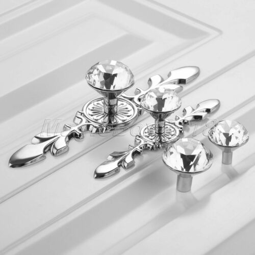 Armoire en verre diamant cristal armoire bouton tiroir meubles poignée de porte tirage 1x - Photo 1/10
