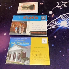 Lot Set Of 3 Vintage Postcard Folders & Photo Book Georgia GA Various