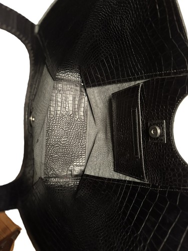 Mitzi Baker Black Leather Tote Bag - Picture 7 of 9