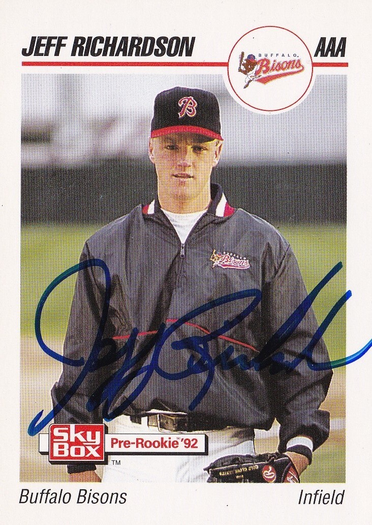 Jeff Richardson Signed 1992 SkyBox Card #18 Buffalo Bisons