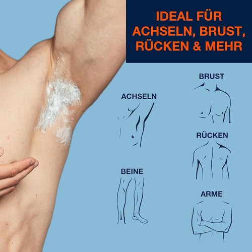 200 ml Enthaarungscreme für Körper – gründliche & sanfte Haarentfernung, Männer - Bild 6 von 8