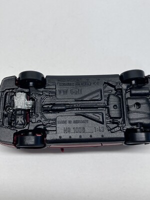 Schabak VW Golf Red 1:43 Convertible With Box Germany Made Diecast