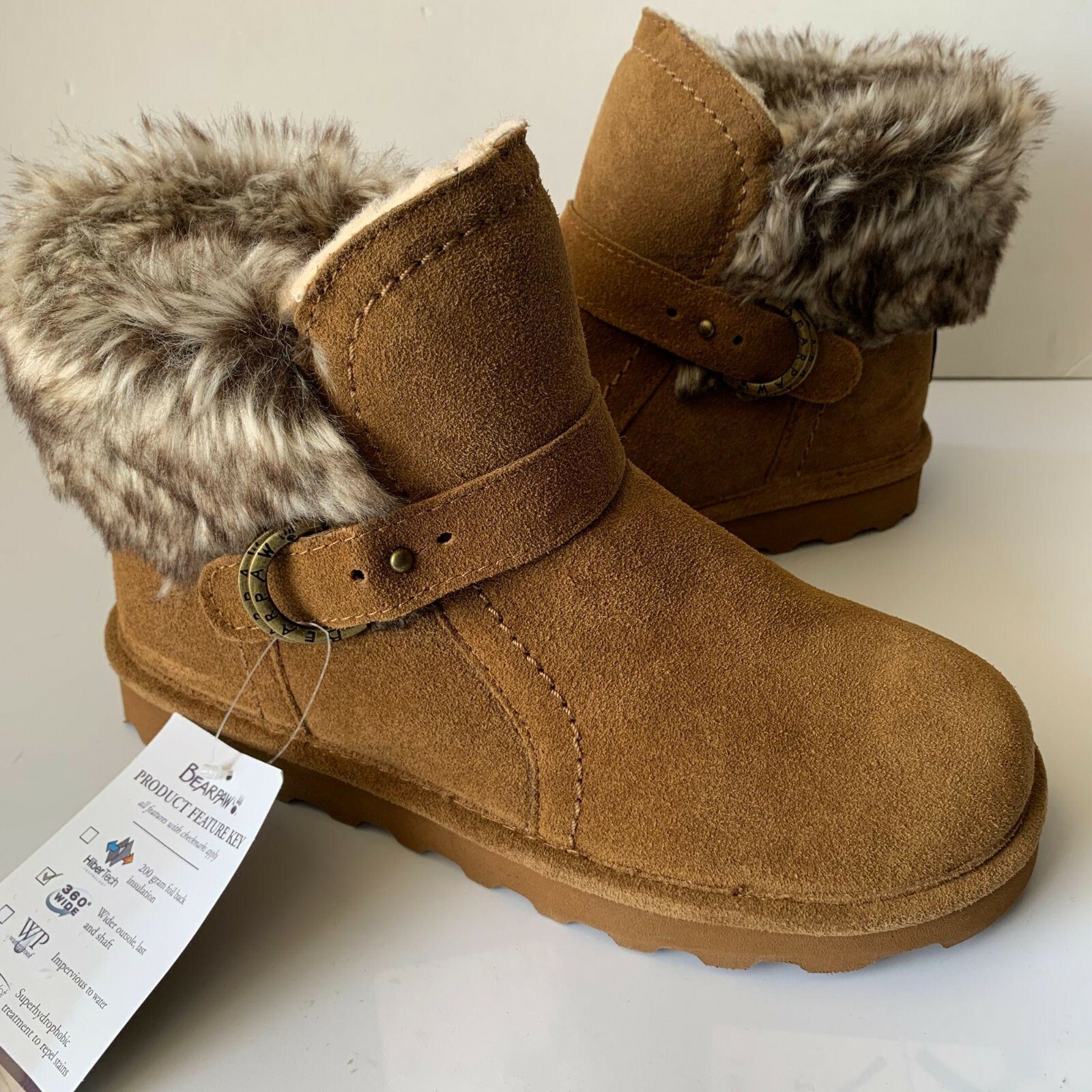 BEARPAW Koko Brown Suede Leather Ankle 