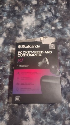 Skullcandy Mod True Wireless Earbuds True Black S2FYW Pocket Sized & Customized