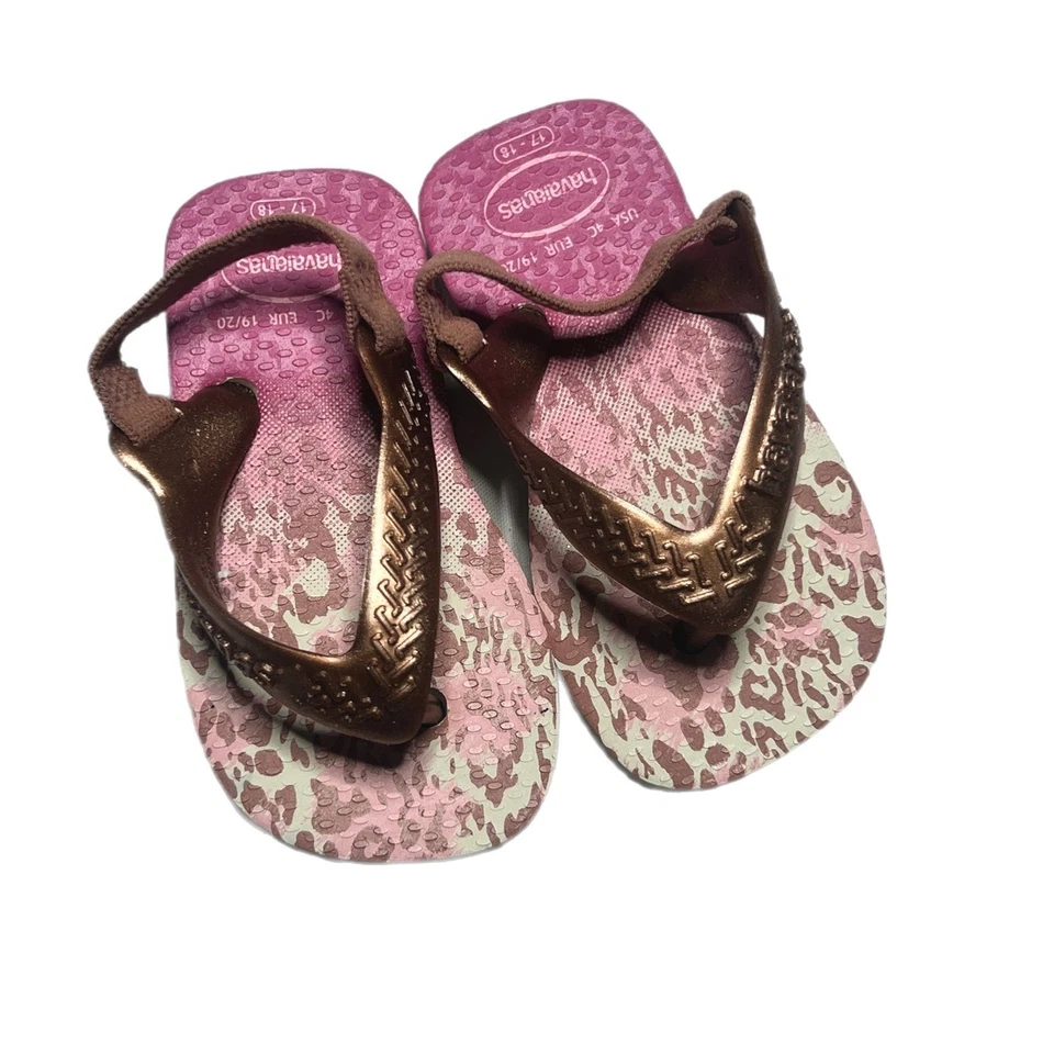 NUEVO Baby Havaianas Leopardo Rosa Foto 3 de 3