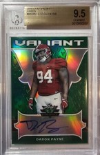 2018 Leaf Valiant - Daron Payne #BA-DRP Green /60 (AU, RC) BGA 9.5 Auto 10