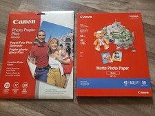Set of 2 Canon Photo Paper 50 sheets per box 8.5"x11" MP-101 And Plus Glossy 20