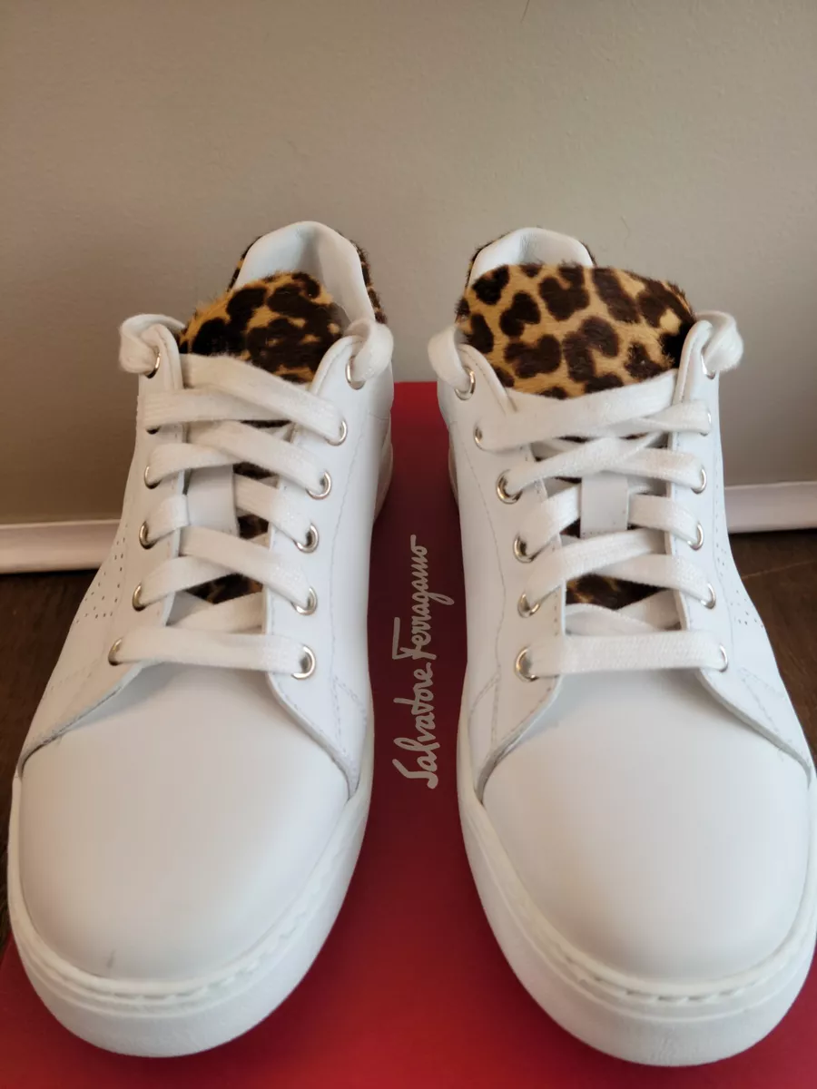 Salvatore Ferragamo White Gancini Sneakers