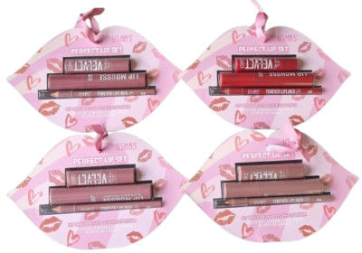 Ushas Perfect Lip Set Lippenstift Liquid Lipstick Lip Liner Pink Nude Rotbraun