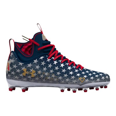 Under Armour Spotlight Lux MC LE USA Stars Men Sz 11 Football Cleats 3025366-100 Under Armour Spotlight Lux MC LE USA Stars Men Sz 11  main image 4