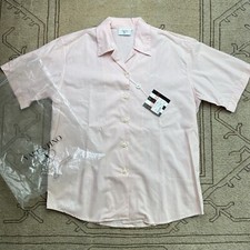 Vintage Deadstock Valentino Sport Pink Striped Oversized Shirt Blouse Dress Sz 2